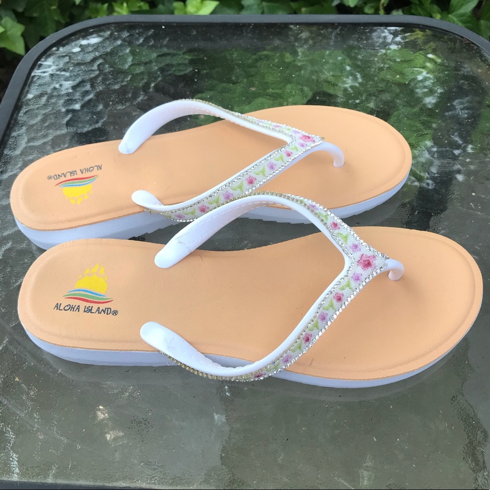 Floral flip flop